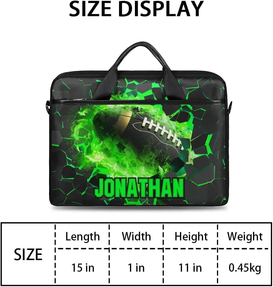 Personalized Soccer Laptop Bag Case Briefcases, Custom Computer Cases for Laptops, Tablet Shoulder Bag Carrying Case