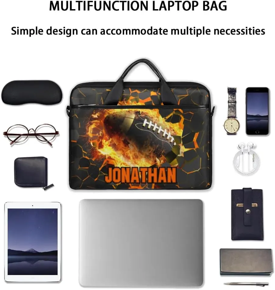 Personalized Soccer Laptop Bag Case Briefcases, Custom Computer Cases for Laptops, Tablet Shoulder Bag Carrying Case