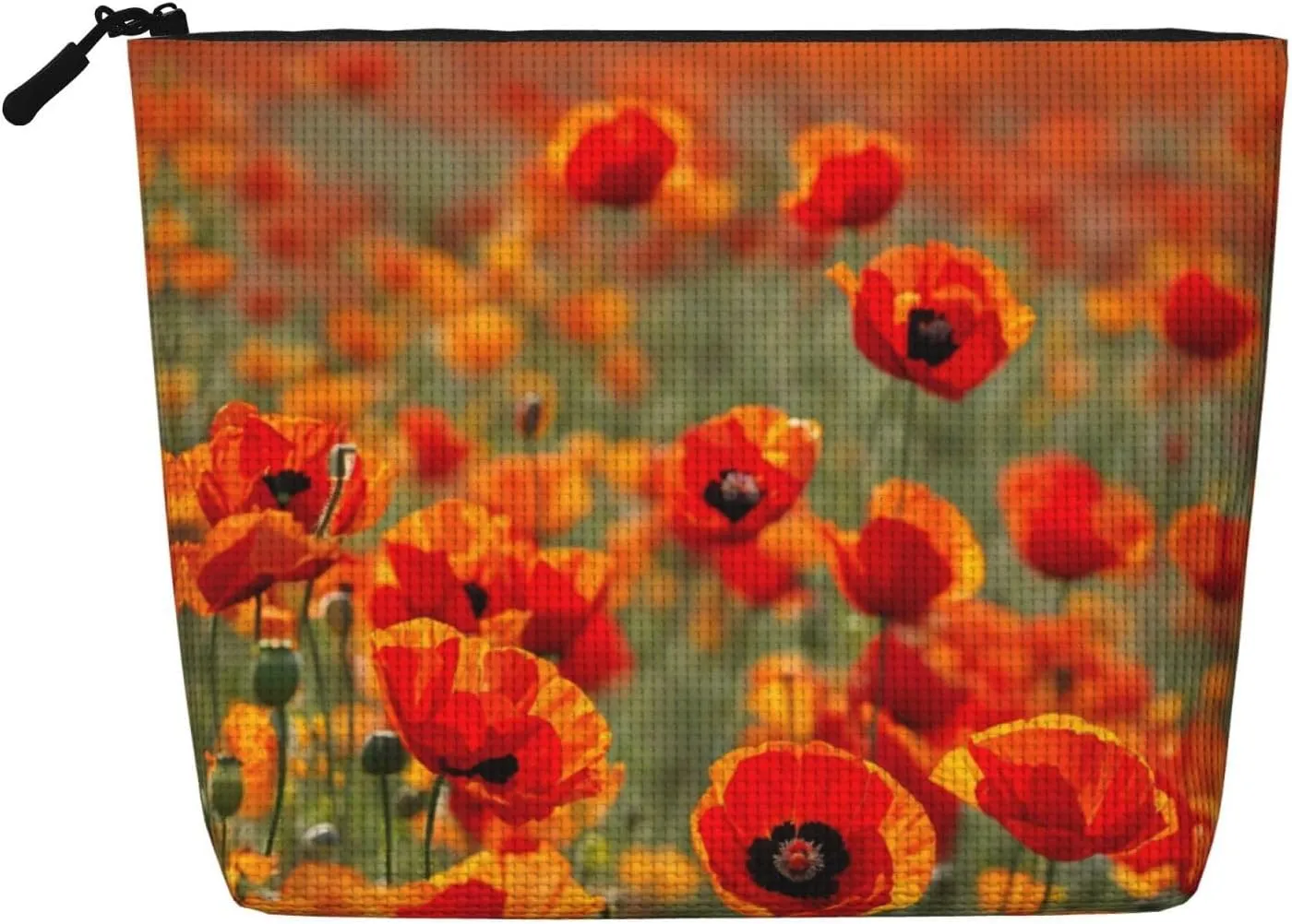 poppy flowers Print Cosmetic Bags for Women Large Capacity Purse Travel Toiletry Zipper Storage Pouch
