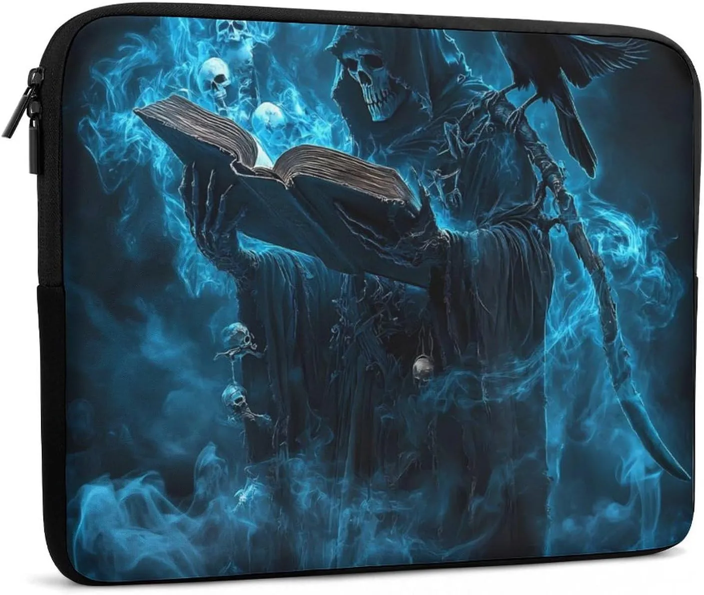 Reaper Madness Smoke Skulls (4) Laptop Case Sleeve Bag 12inch Durable Shockproof Protective Computer Carrying Cover Briefcase