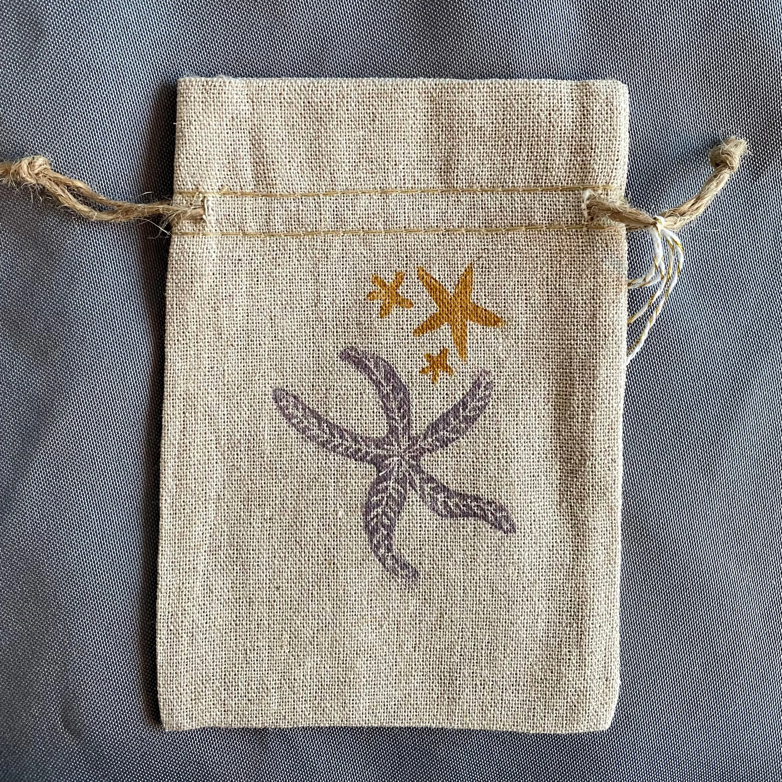 Reusable gift bags - Starfish and shells collection