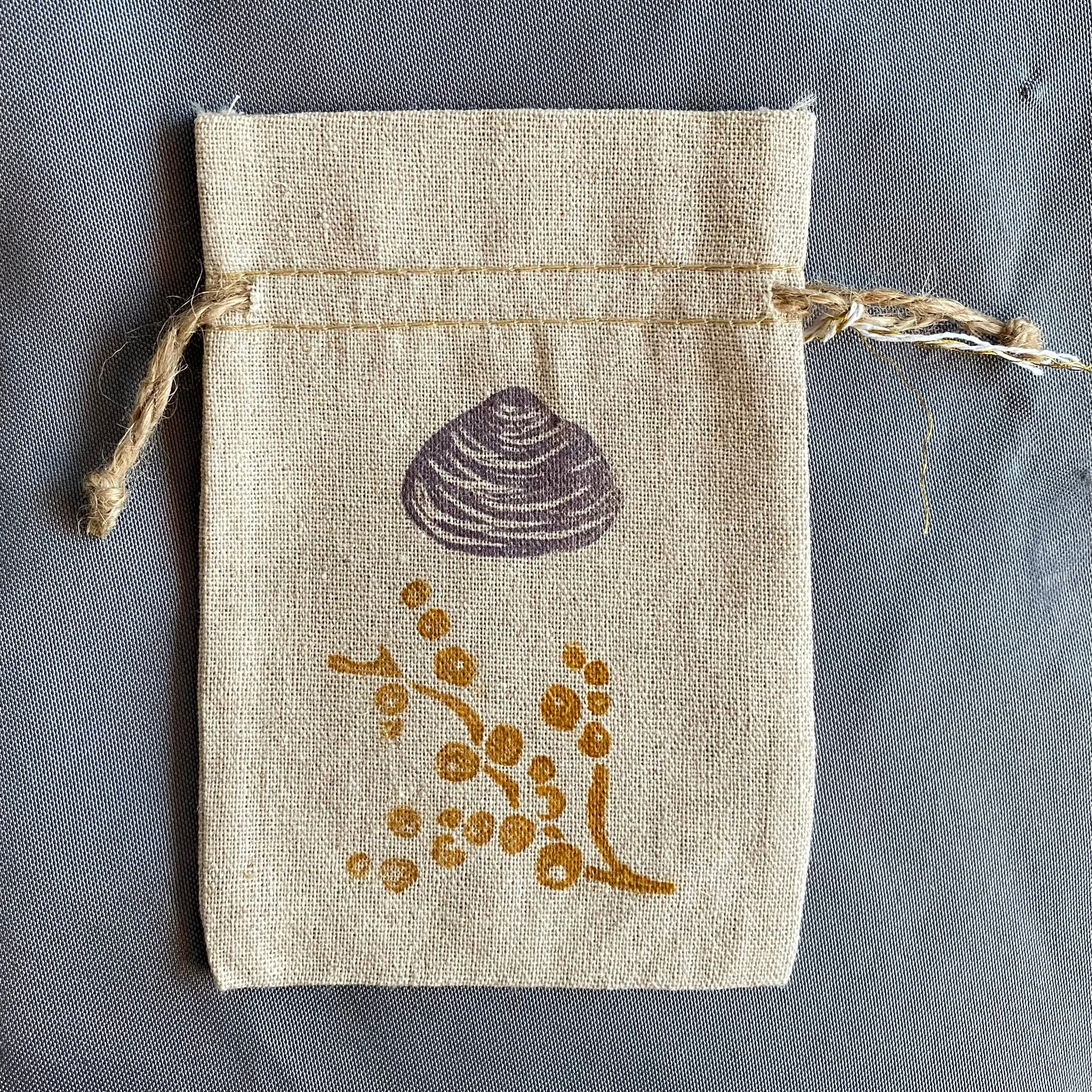 Reusable gift bags - Starfish and shells collection