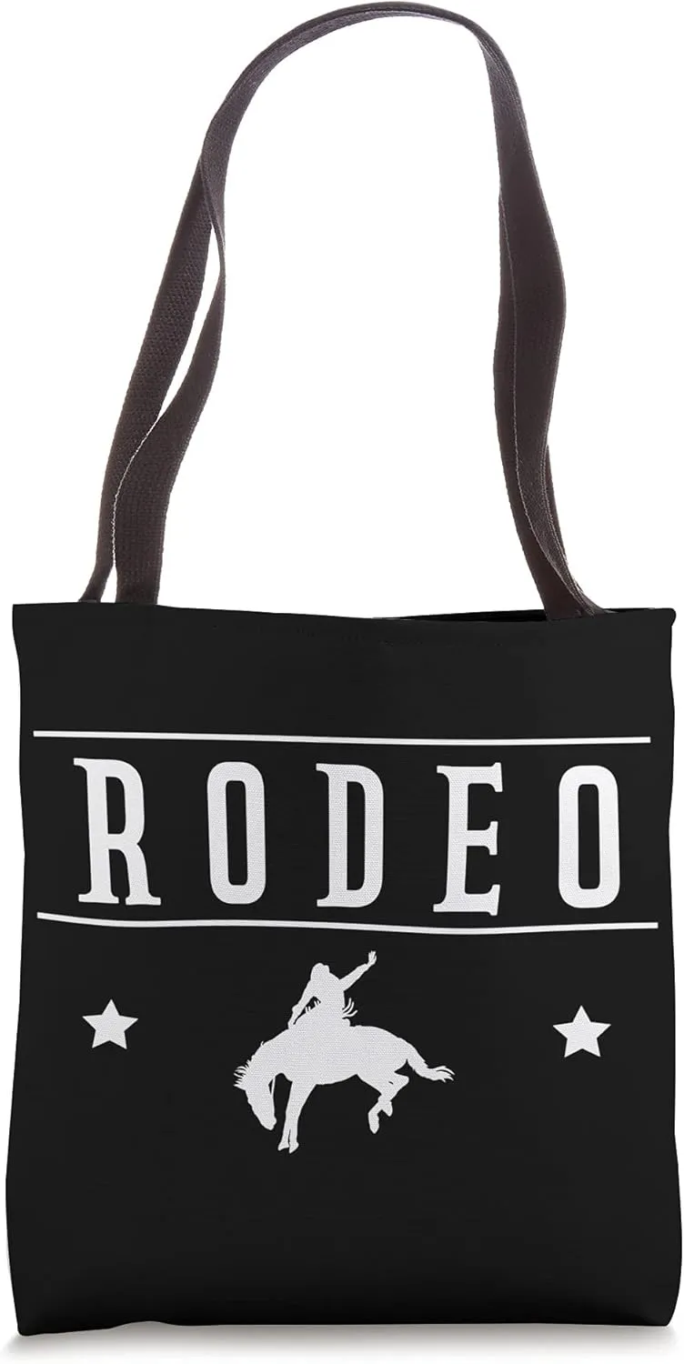 Rodeo Cowboy Wild West Horseman Ranch Boots Lasso Saddle Tote Bag