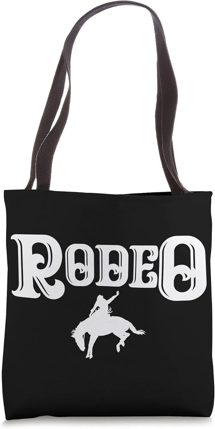 Rodeo Cowboy Wild West Horseman Ranch Boots Saddle Lasso Tote Bag