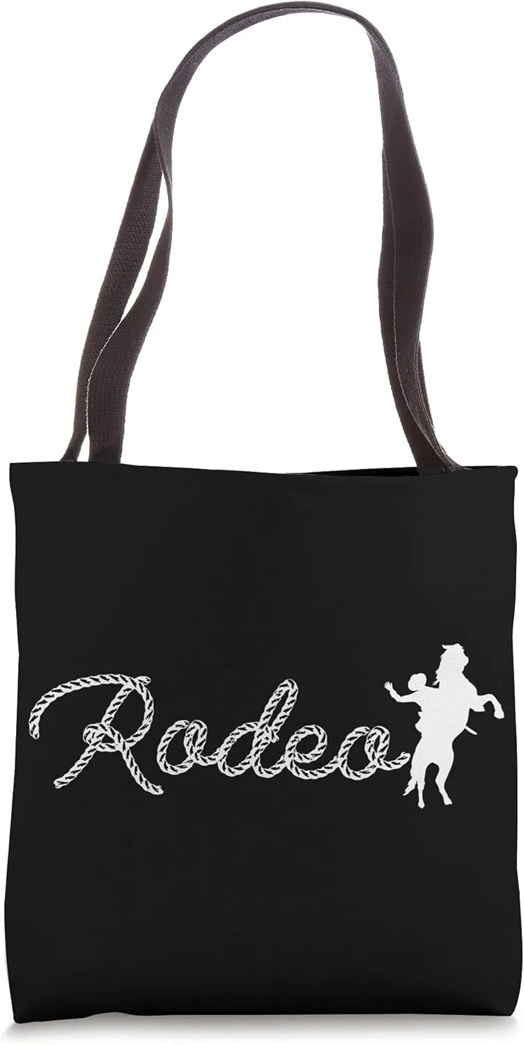 Rodeo Cowboy Wild West Horseman Ranch Lasso Boots Saddle Tote Bag