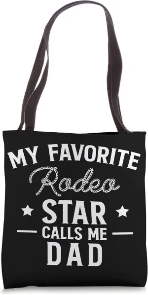 Rodeo Dad Cowboy Wild West Horseman Ranch Boots Saddle Tote Bag