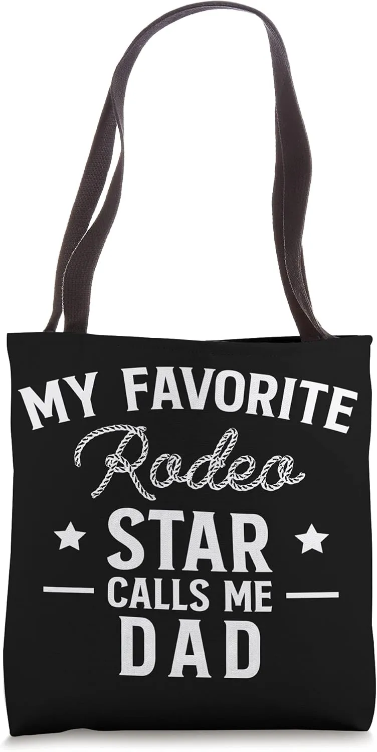 Rodeo Dad Cowboy Wild West Horseman Ranch Boots Saddle Tote Bag