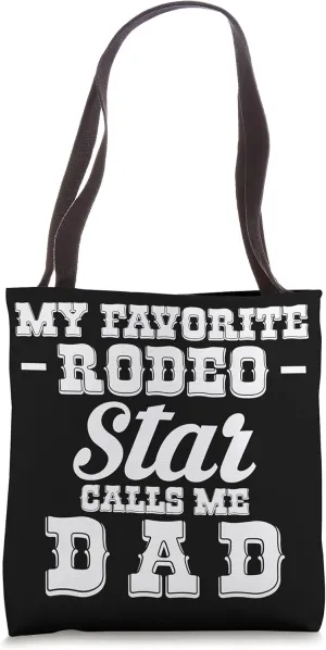 Rodeo Dad Cowboy Wild West Horseman Ranch Saddle Boots Tote Bag