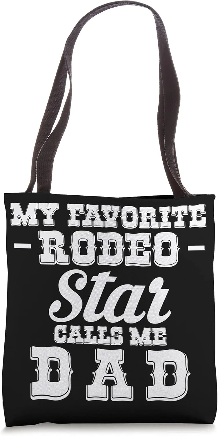Rodeo Dad Cowboy Wild West Horseman Ranch Saddle Boots Tote Bag
