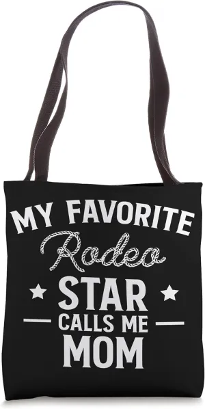 Rodeo Mom Cowgirl Wild West Horsewoman Ranch Saddle Boots Tote Bag