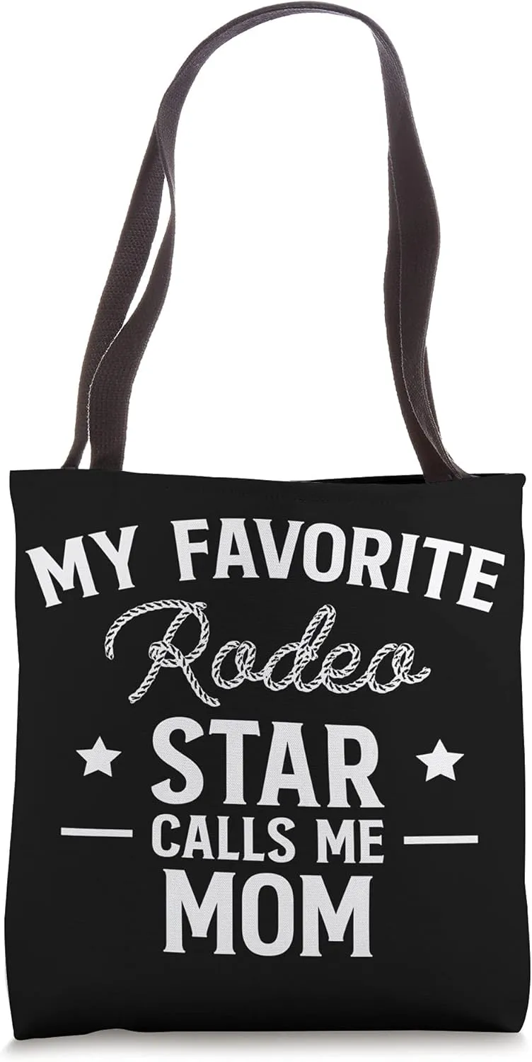 Rodeo Mom Cowgirl Wild West Horsewoman Ranch Saddle Boots Tote Bag