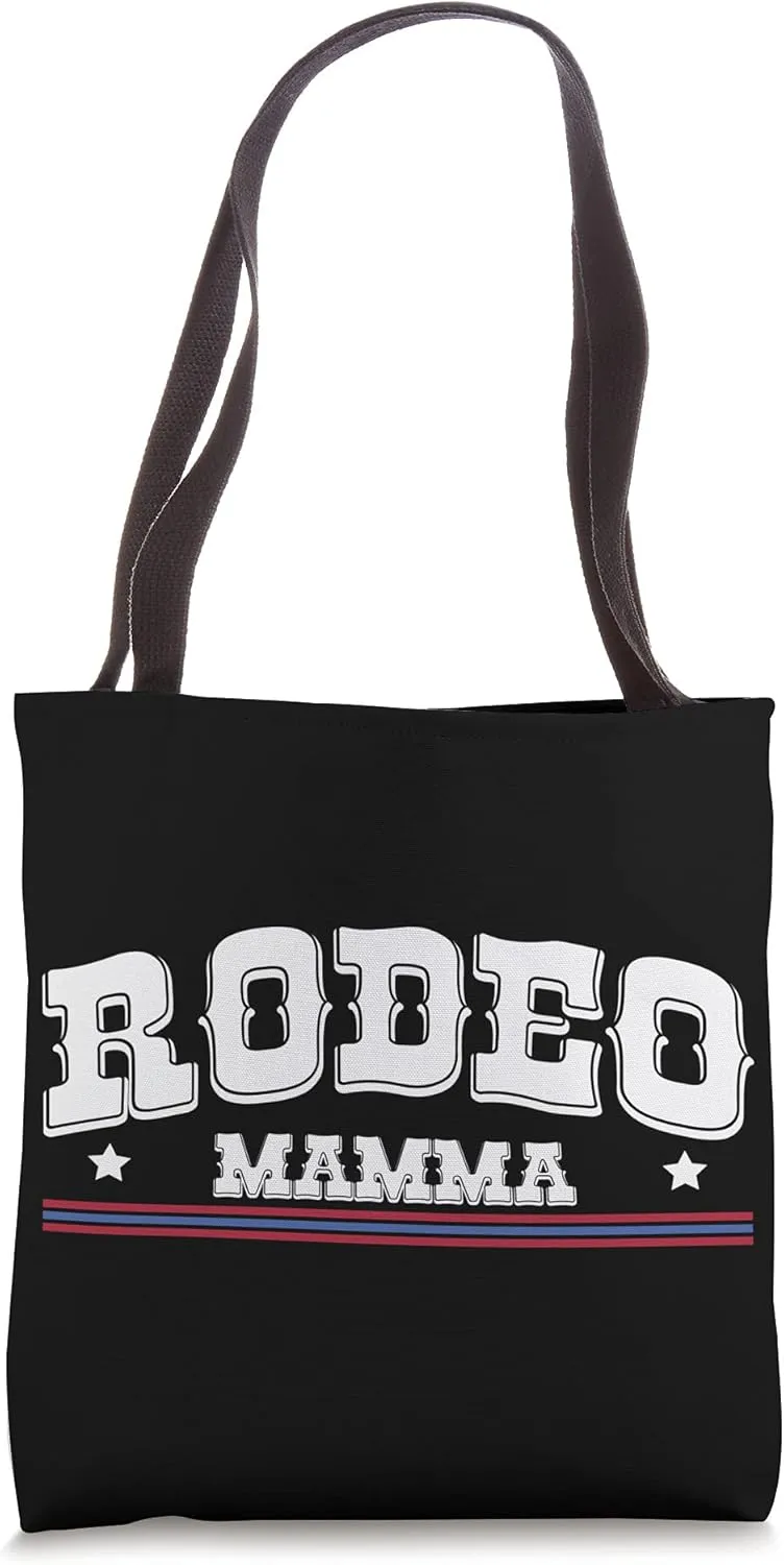Rodeo Mom Cowgirl Wild West Saddle Horsewoman Ranch Boots Tote Bag