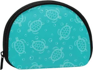 Sea Turtle Coin Purse Mini Wallet Change Pouch Key Holder Zipper Small Cosmetic Makeup Storage Bags