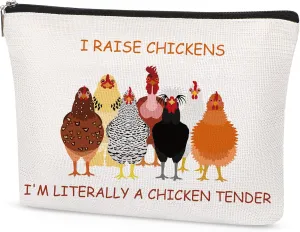 SEAOYOAZO Chicken Makeup Bag Funny Farm Chicken Lovers Gifts Cosmetic Pouch Bags Zipper Travel Toiletry Bags for Women Besties