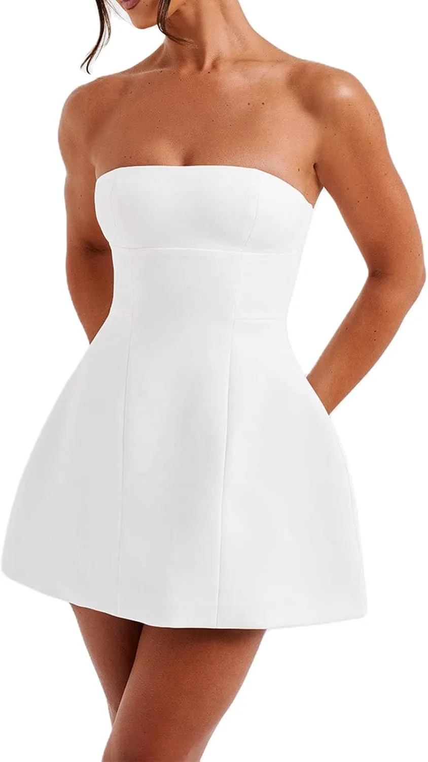 Short Graduation Dress for Women Y2k Summer Spaghetti Strap Coquette Corset Dress Backless Flowy Mini Dresses