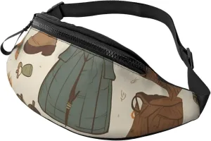 Sleeping Bag Boots Campfire pattern Fanny Pack for Men Women Fashion Waist Packs Travel Crossbody Bag With Adjustable Strap Everywhere Belt Bag Waterproof Chest Bags Cycling Bum Bag Wallet