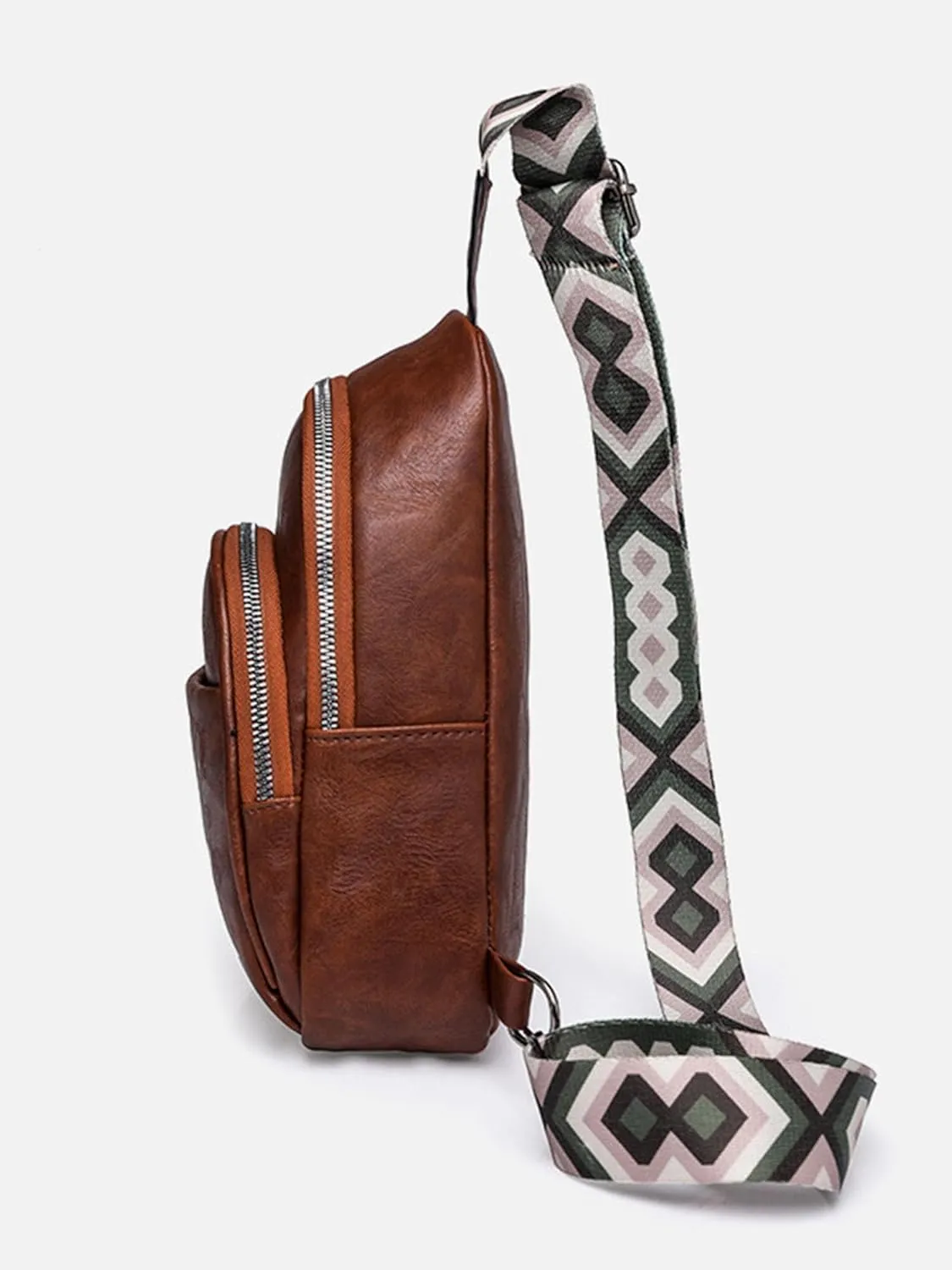 Small Sling Bag for Women Crossbody Bags Leather Fanny Packs Chest Bag Purse Belt Bag Over Shoulder