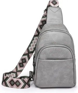 Small Sling Bag for Women Crossbody Bags Leather Fanny Packs Chest Bag Purse Belt Bag Over Shoulder