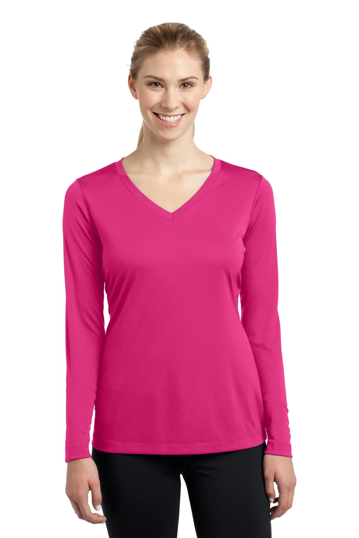 Sport-Tek® Ladies Long Sleeve PosiCharge® Competitor™ V-Neck Tee. LST353LS