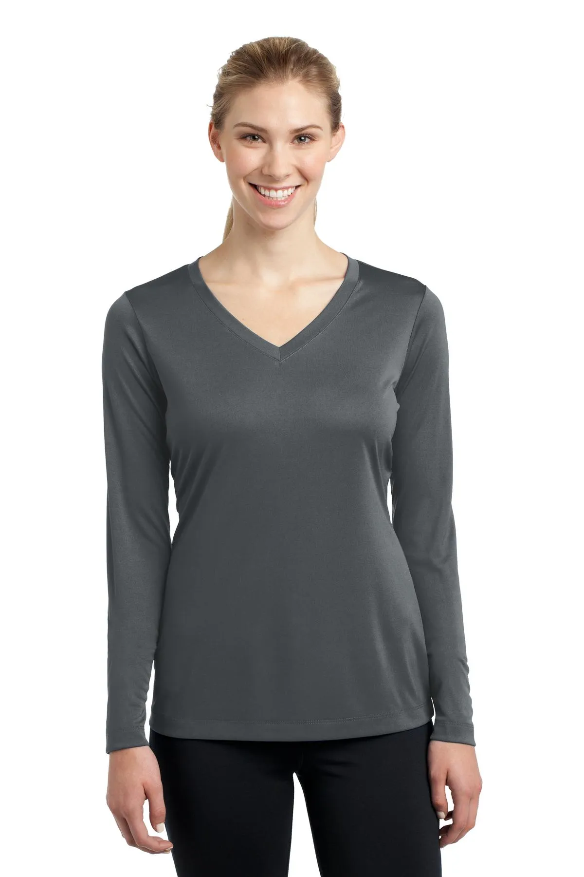 Sport-Tek® Ladies Long Sleeve PosiCharge® Competitor™ V-Neck Tee. LST353LS