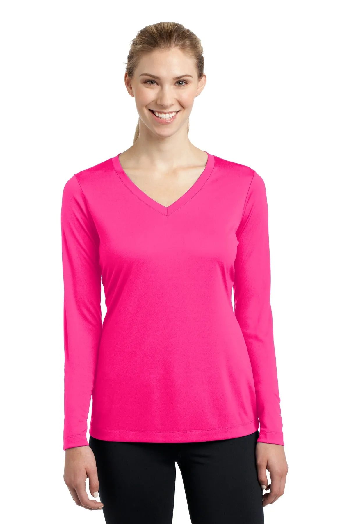 Sport-Tek® Ladies Long Sleeve PosiCharge® Competitor™ V-Neck Tee. LST353LS