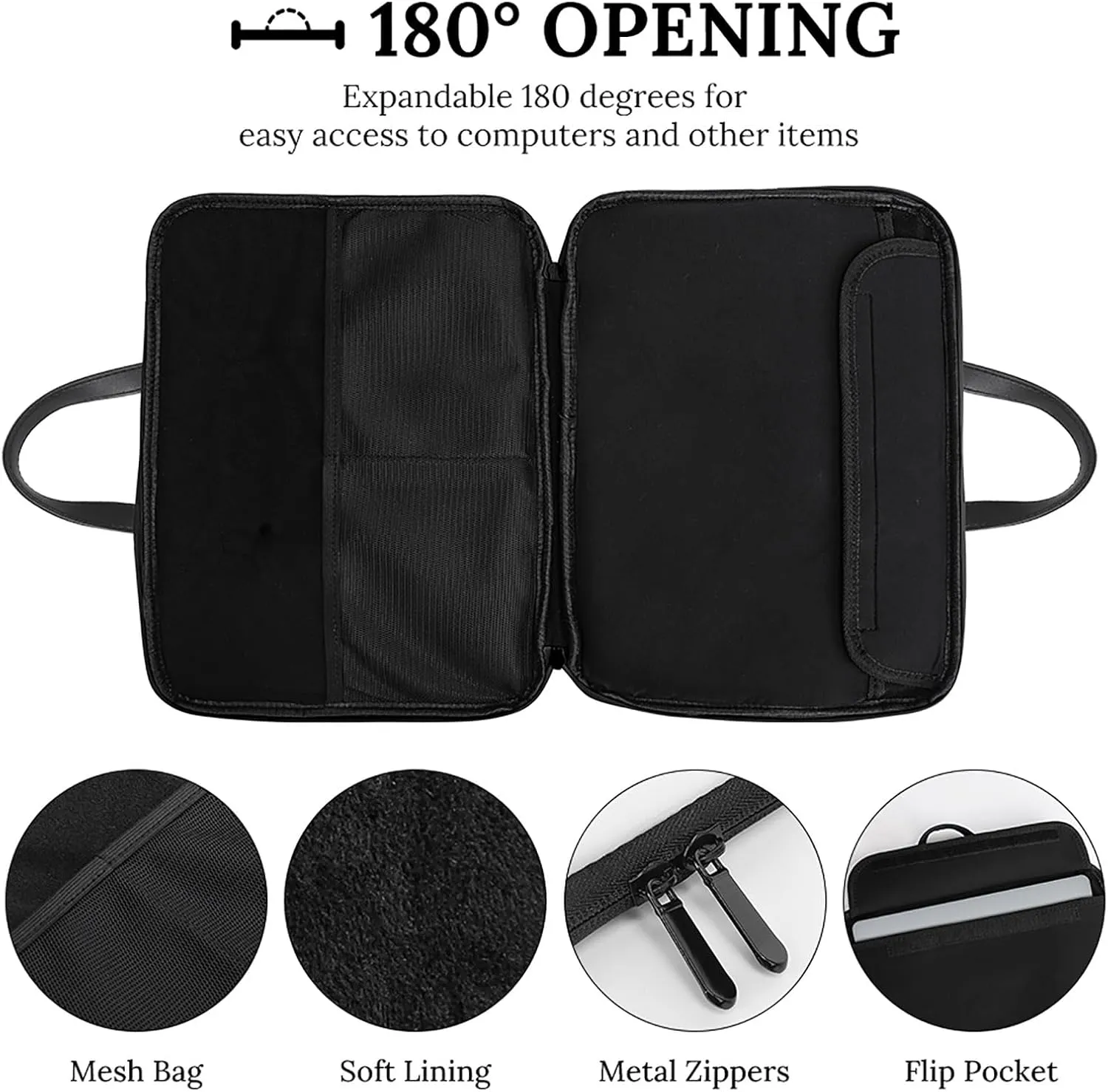 Spring Ladybugs Bees Birds Leather Bag Laptop Case Slim Water Resistant Computer Bags with Handle Briefcase for Work