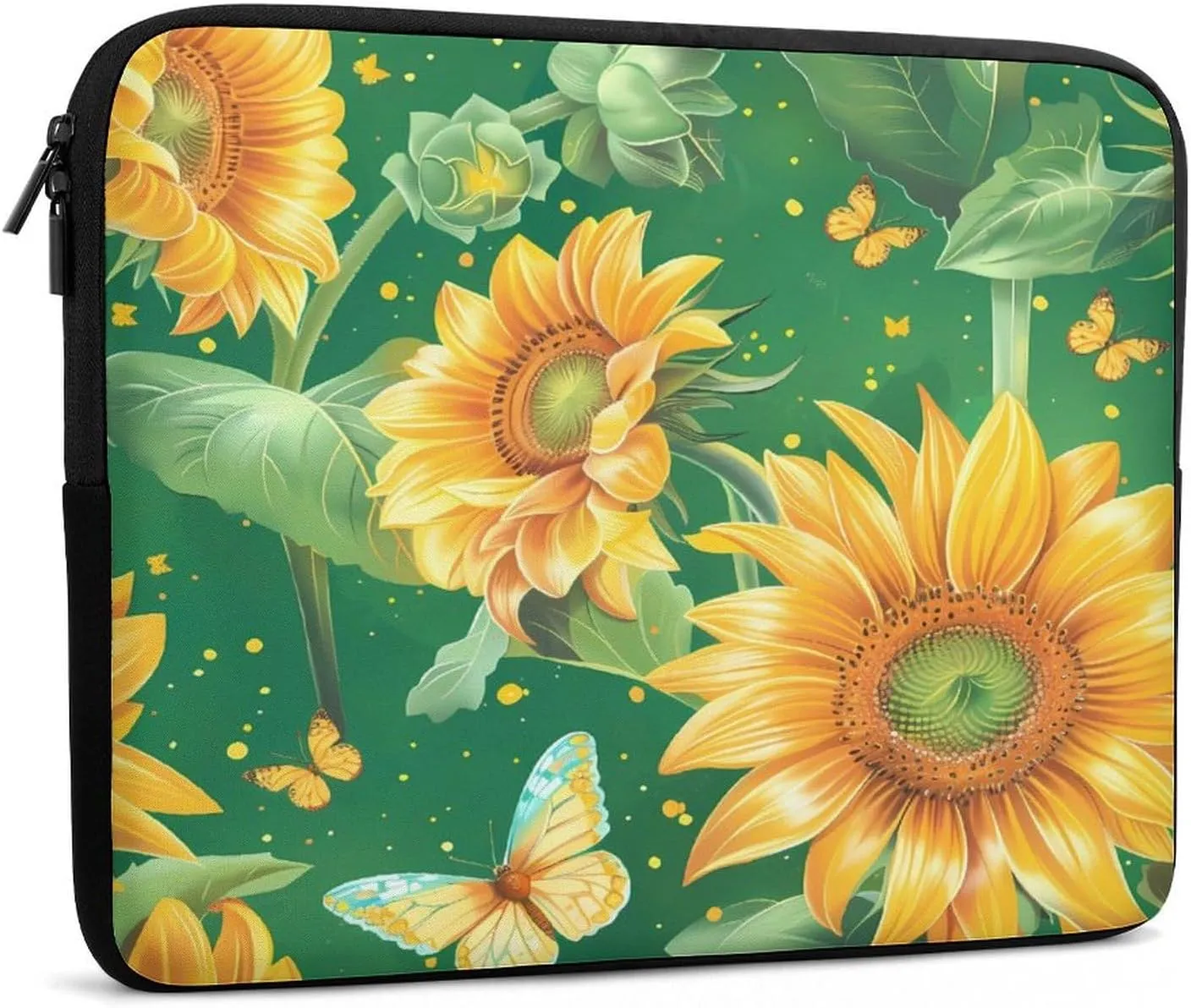 Sunflower Farmhouse Floral Laptop Sleeve Bag Notebook Computer Pocket Case Tablet Briefcase Laptop Carrying Case 15inch