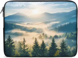 Sunrise Misty Forests Laptop Case Sleeve Bag 12inch Durable Shockproof Protective Computer Carrying Cover Briefcase