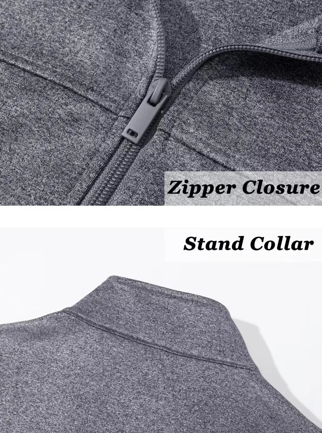 TACVASEN Men's Fleece Lined Track Athletic Jackets Lightweight Full Zip Collar Casual Coats for Running with Pockets