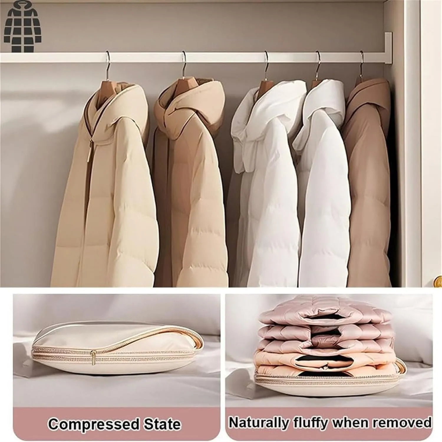 Tapinterior Hanging Garment Bag, Tapinterior Garment Bag, Space Saving Hanging Garment Bags with Self Compression Zipper, Dust Cover Clothes, for Suits, Dresses, Coats (Small-Pink)