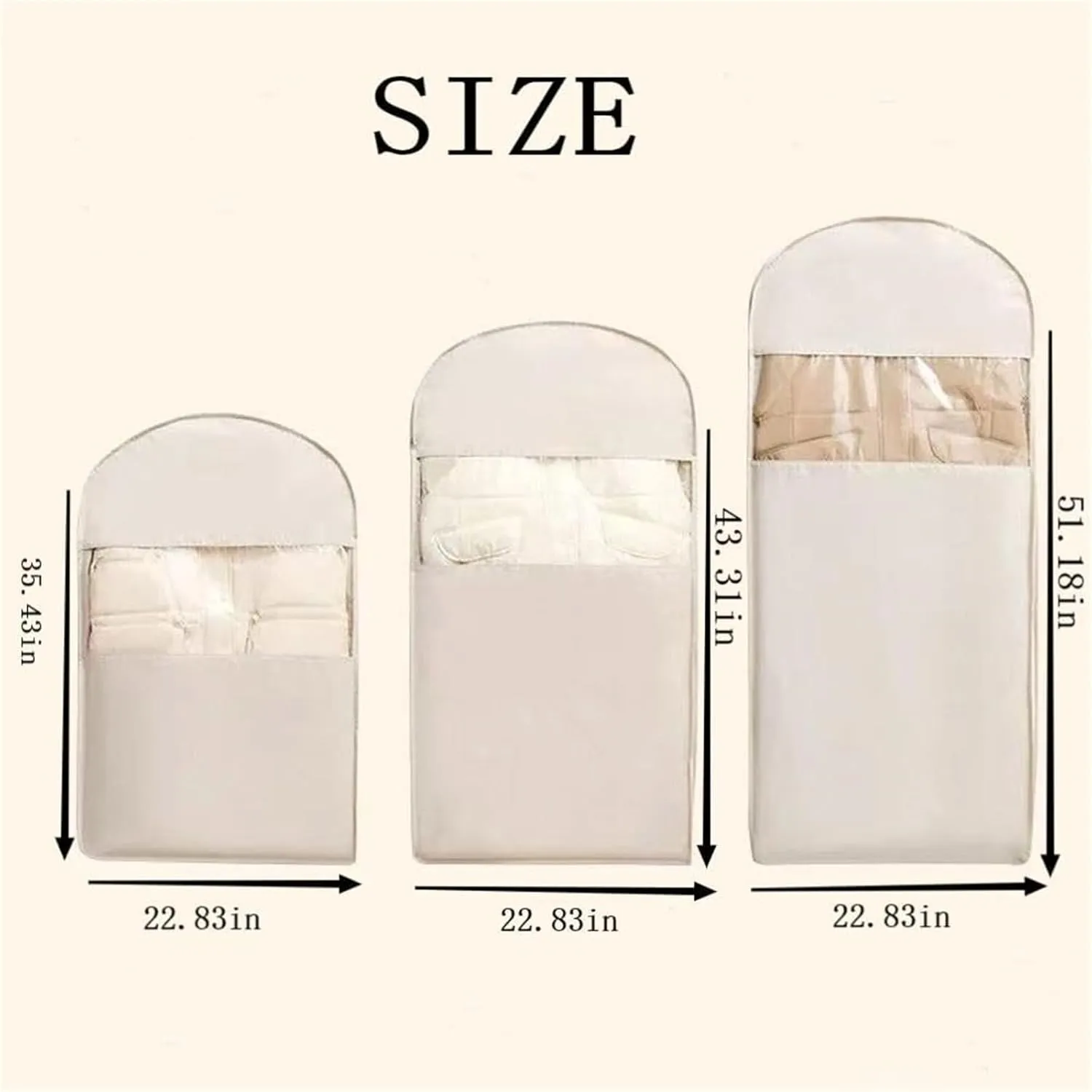 Tapinterior Hanging Garment Bag, Tapinterior Garment Bag, Space Saving Hanging Garment Bags with Self Compression Zipper, Dust Cover Clothes, for Suits, Dresses, Coats (Small-Pink)