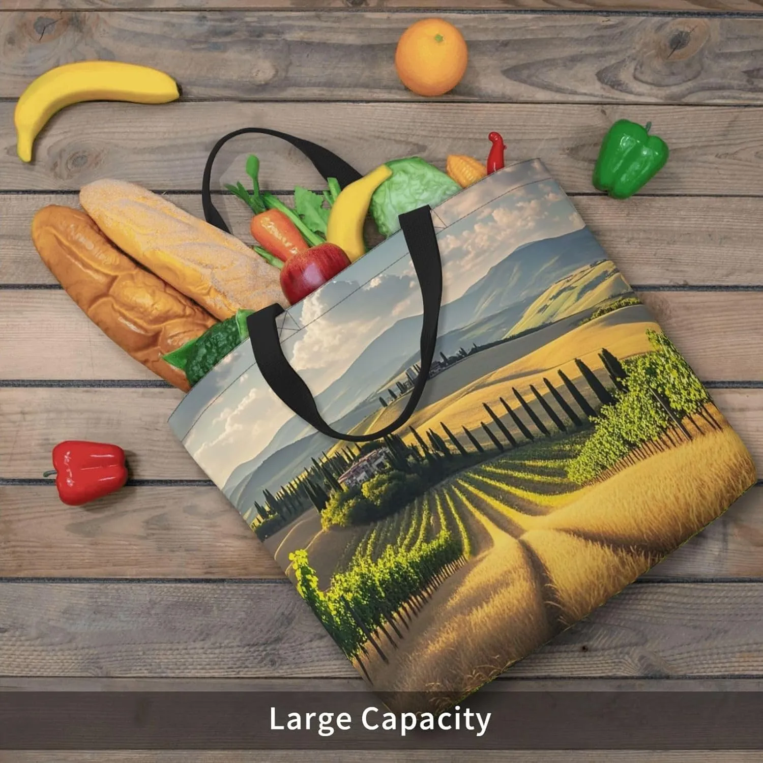 Tote Bag Large Capacity Grocery Bag With Zipper Ocean Sea Animal Shark Shopping Bag Shoulder Bag for Women