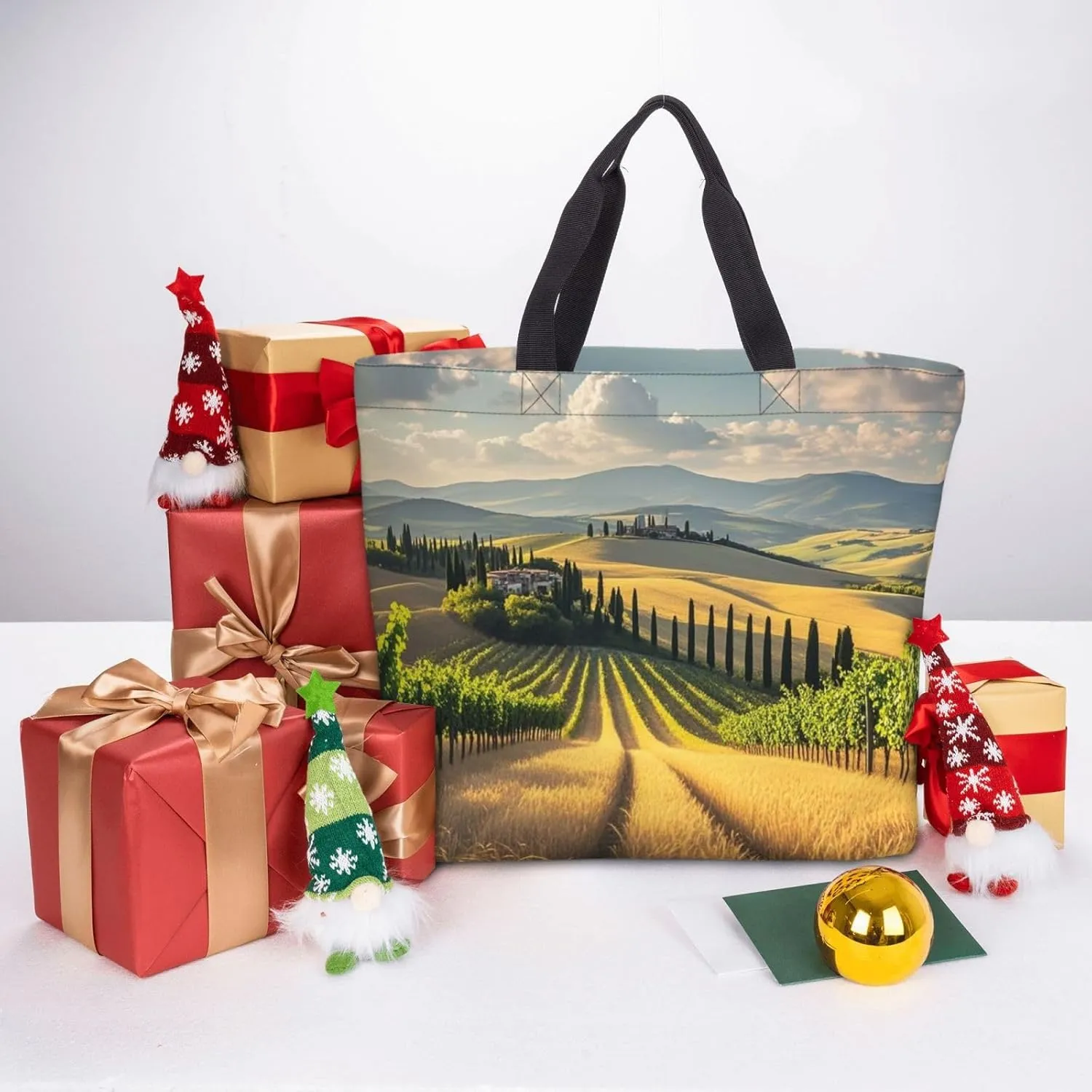 Tote Bag Large Capacity Grocery Bag With Zipper Ocean Sea Animal Shark Shopping Bag Shoulder Bag for Women