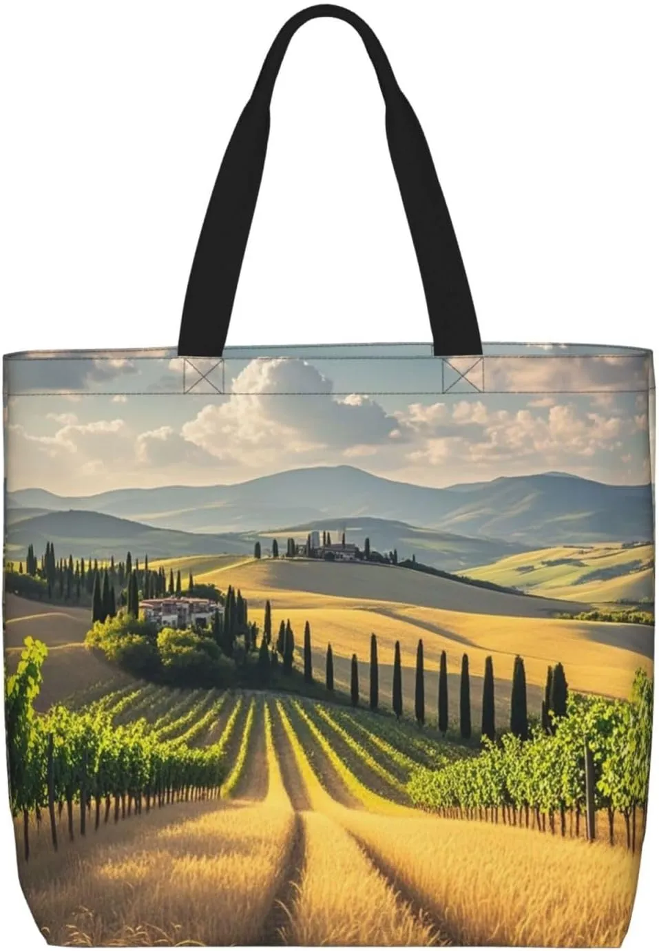Tote Bag Large Capacity Grocery Bag With Zipper Ocean Sea Animal Shark Shopping Bag Shoulder Bag for Women