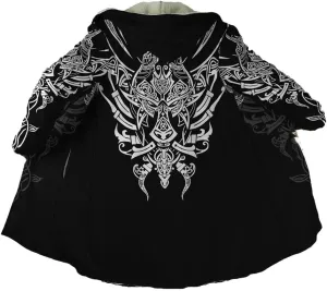 Viking Cloak For Men Thick Hooded Jacket Vintage Hooded Cloak For Men Warm Cloak Hoodies Flannel Hooded Jackets
