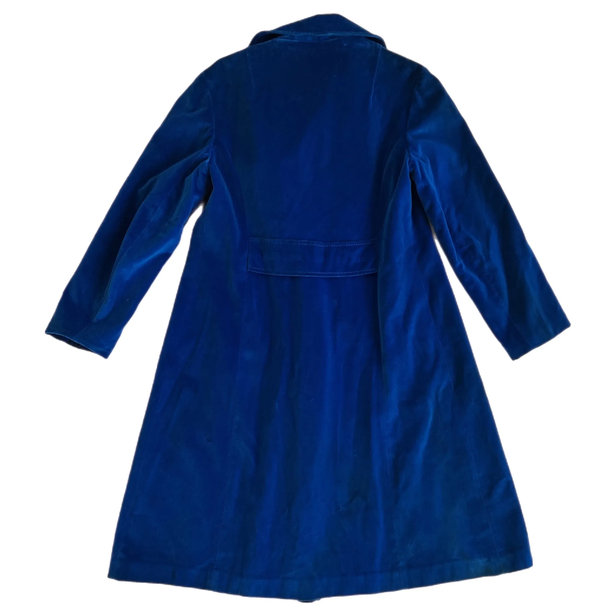 Vintage blue velvet pea coat