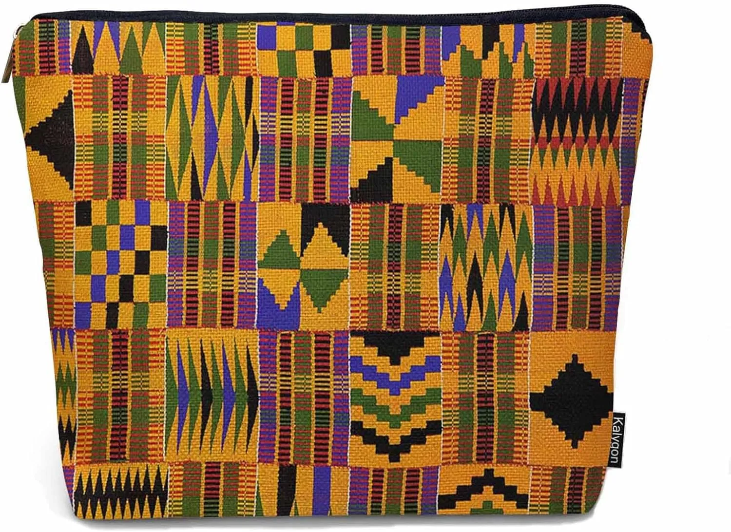 Women Cosmetic Bag African Pattern, African Tribal Ethnic Geometric Cute Makeup Bag For Purse Cosmetic Travel Bag For Toiletries Makeup Storage Bag Flax Skincare Bag Make Up Pouch Bags