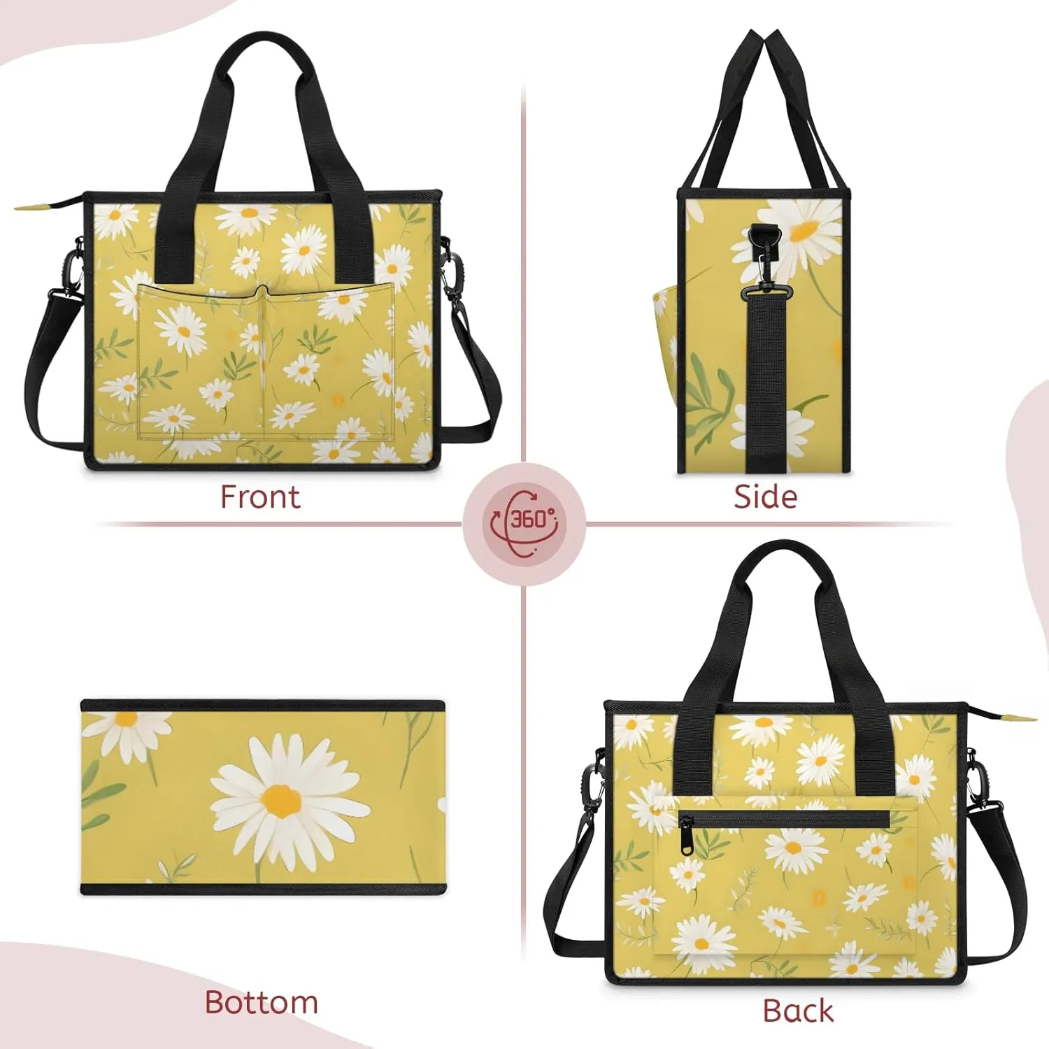 Women Fashion Tote Bag Wallet Shoulder Bags Set 3PCS Top Handle Satchel Purse Large Zippered Handbag Daily Use