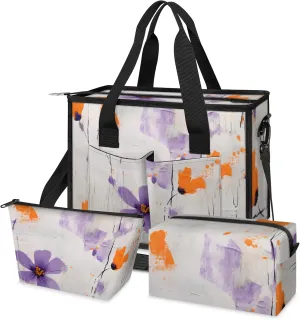 Women Fashion Tote Bag Wallet Shoulder Bags Set 3PCS Top Handle Satchel Purse Large Zippered Handbag Daily Use