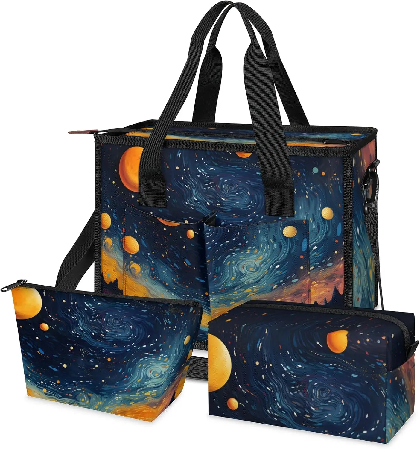 Women Fashion Tote Bag Wallet Shoulder Bags Set 3PCS Top Handle Satchel Purse Large Zippered Handbag Daily Use