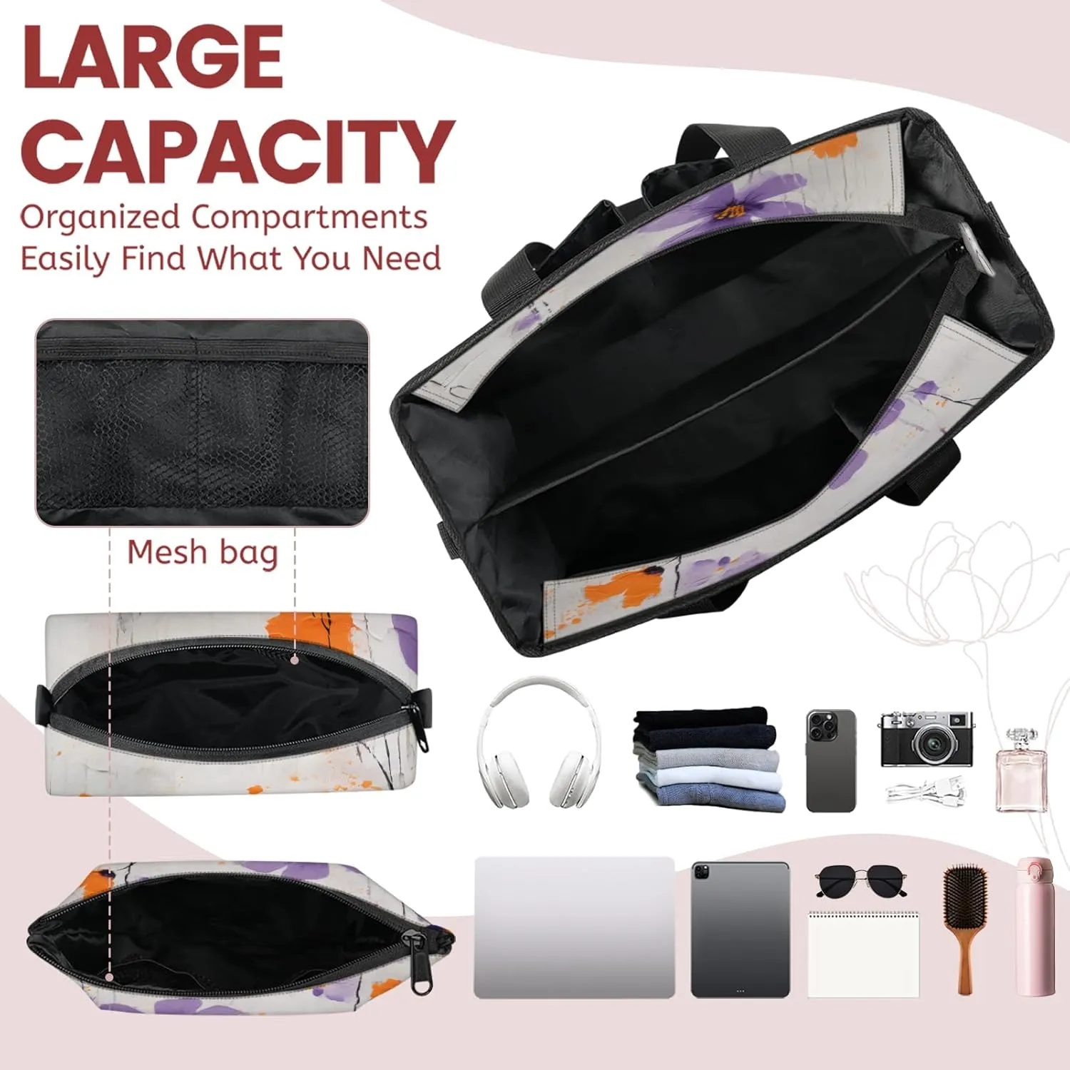 Women Fashion Tote Bag Wallet Shoulder Bags Set 3PCS Top Handle Satchel Purse Large Zippered Handbag Daily Use