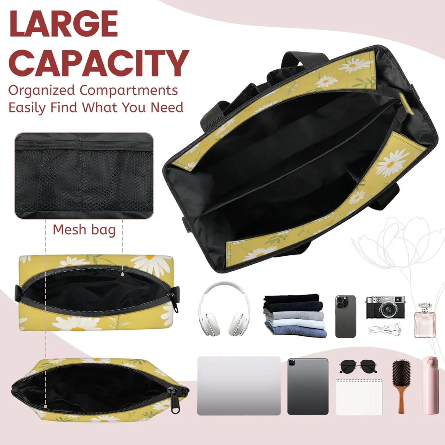 Women Fashion Tote Bag Wallet Shoulder Bags Set 3PCS Top Handle Satchel Purse Large Zippered Handbag Daily Use