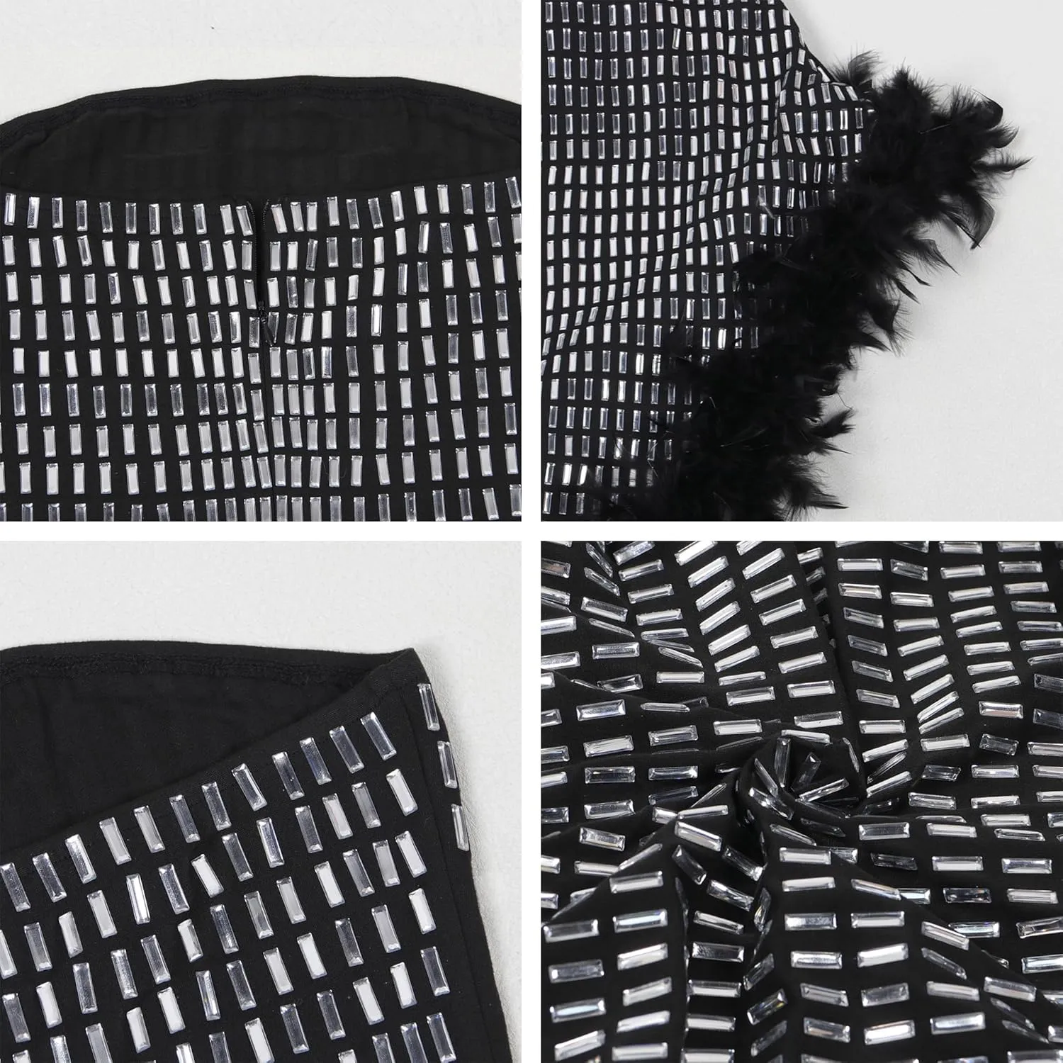 Women Sexy Elegant Rhinestone Mesh See Through Party Club Night Split Bodycon Formal Maxi Dress