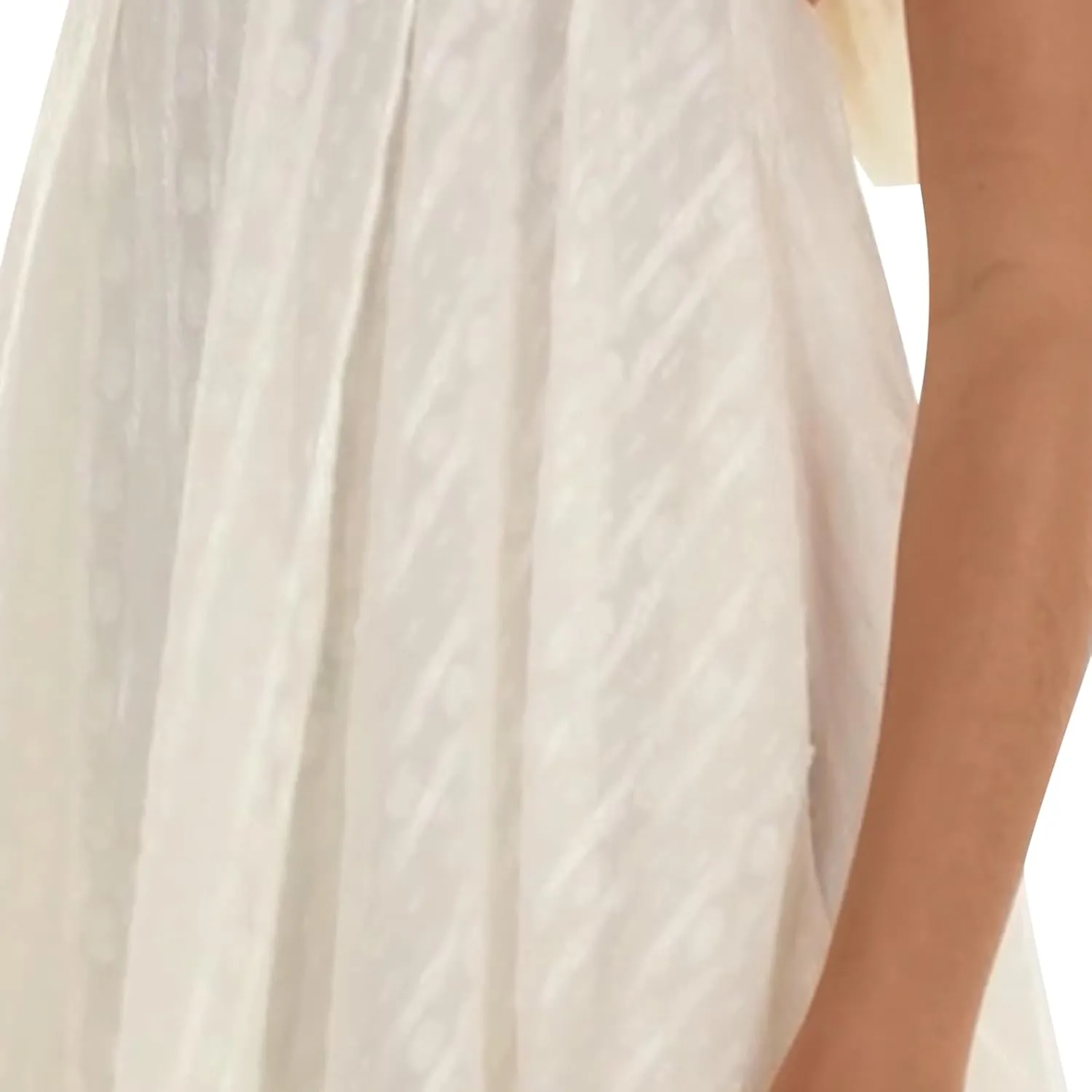 Women's Babydoll Mini Dress Tie Shoulder Backless Bow Party Summer Sundress Flowy Short Graduation Dress