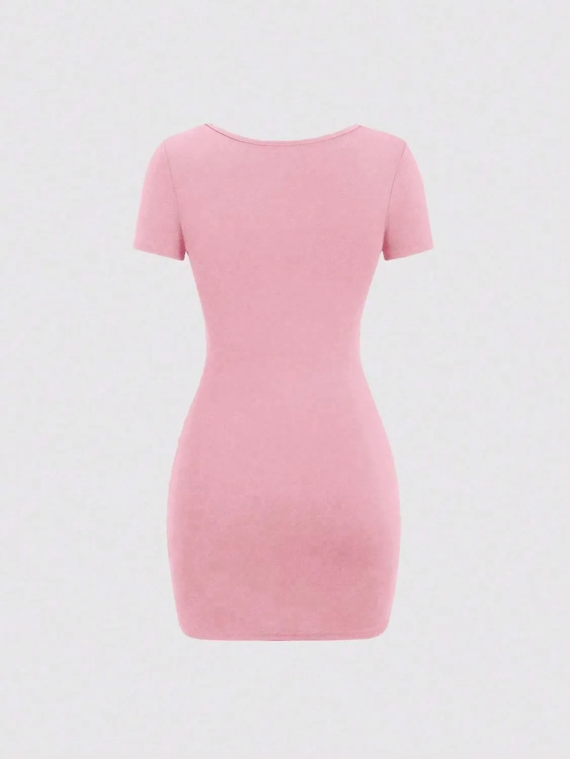 Women's Sexy Elegant Fitted Bodycon Slimming Fit Mini Dress Short Sleeve Fashion Dresses for Women