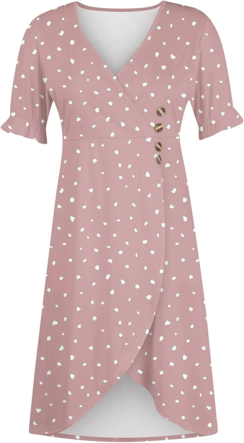 Womens Summer Dresses Ethnic Style Midi Dresses for Women Puff Sleeve Womens Summer Dresses Summer
