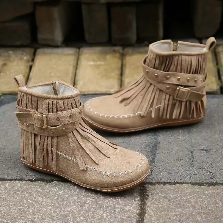 Women's Vintage Suede Ankle Boots: Casual, Fall/Winter Style