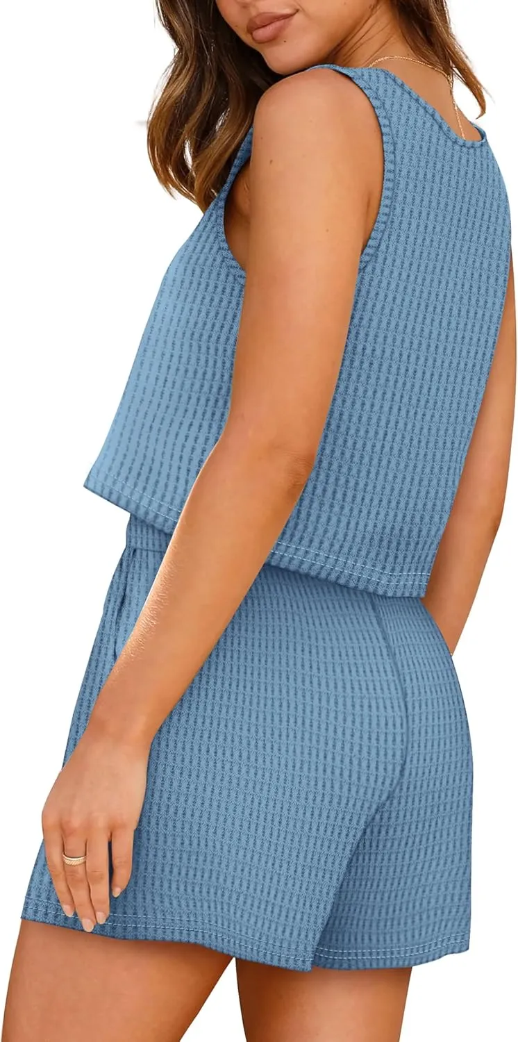 XIEERDUO Two Piece Set for Women Beach Vacation Clothes Summer Sets Travel Outfits Women Beach Fashion Matching Sets