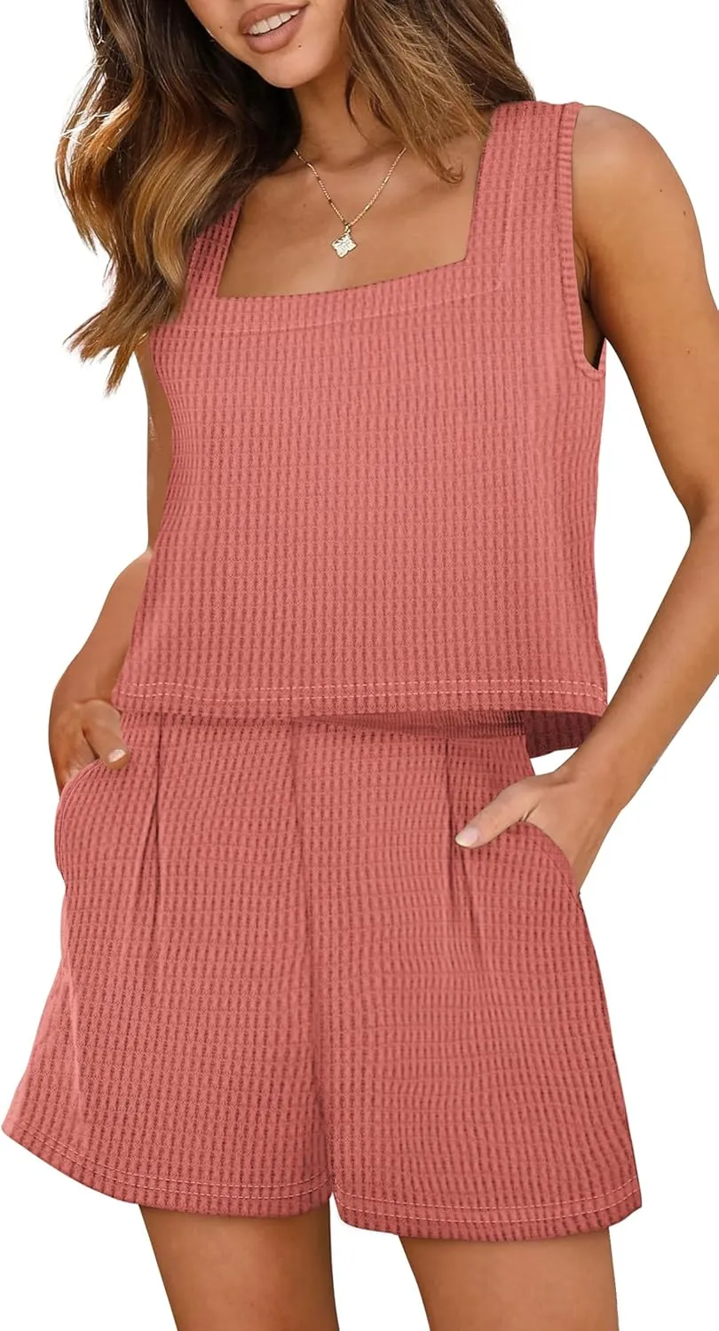 XIEERDUO Two Piece Set for Women Beach Vacation Clothes Summer Sets Travel Outfits Women Beach Fashion Matching Sets