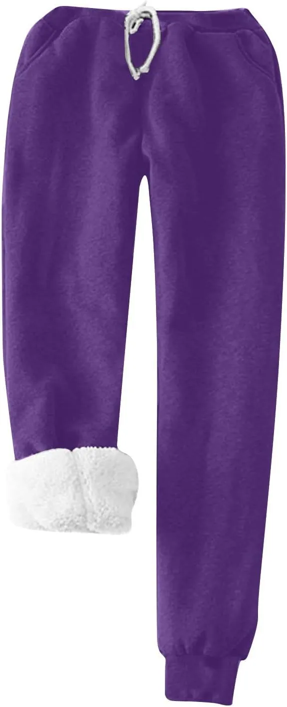 Yes I'm Still Freezing Me 24:7 Loungewear Set for Women 2pcs Sherpa Lined Sweatshirts Pants Sets Fleece Soft Pajamas